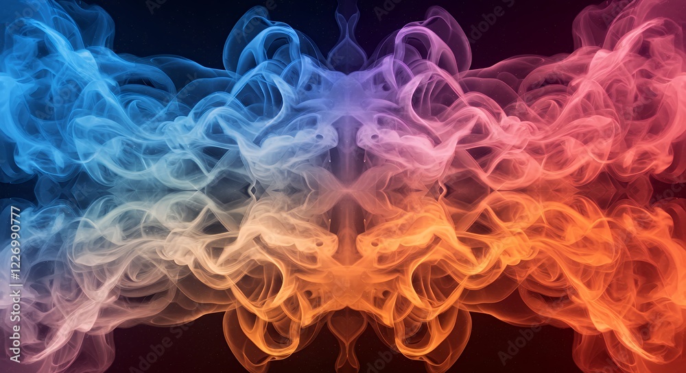 Obraz premium Abstract Colorful Smoke Art Print for Home Decor