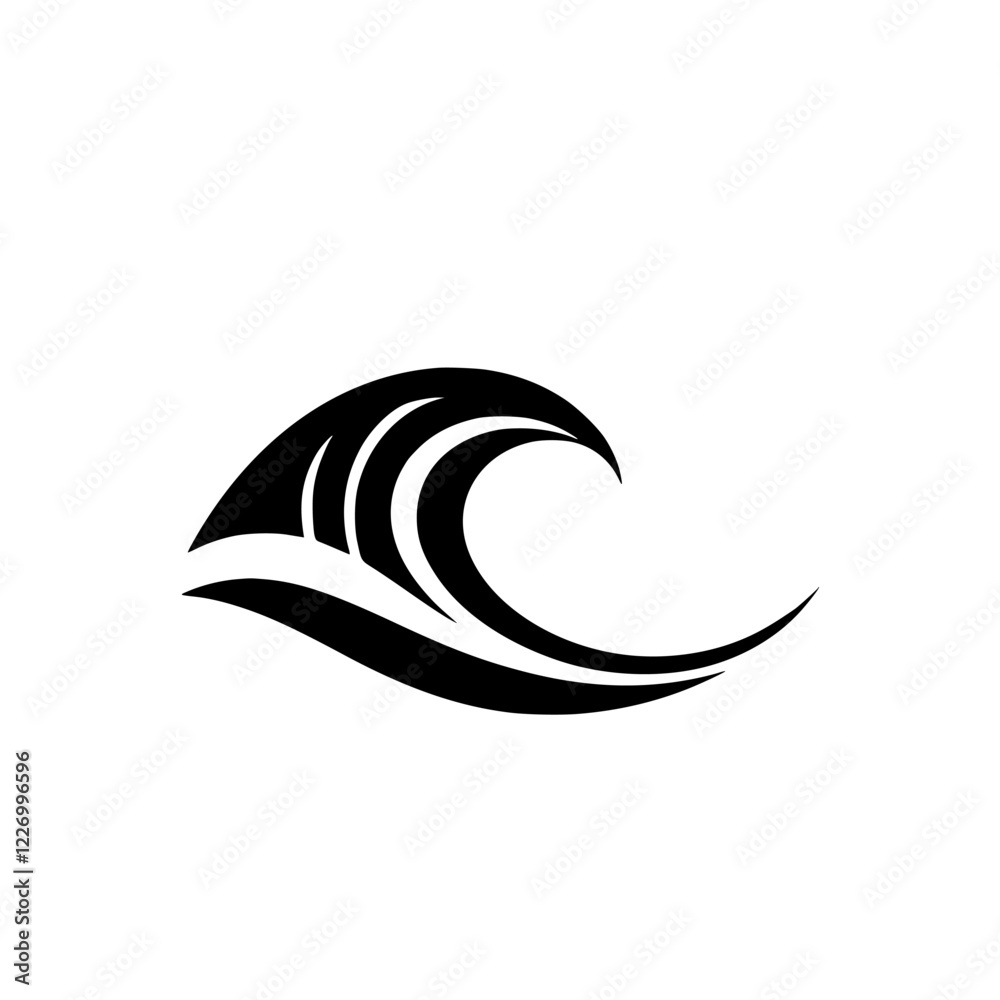 Abstract Wave Design: Minimalist Ocean Vector Icon, Perfect for Branding and Graphic Projects Abstract Wave Design: Minimalist Ocean Vector Icon, Perfect for Branding and Graphic Projects