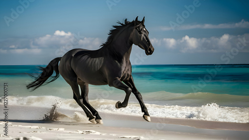 horse on the beach