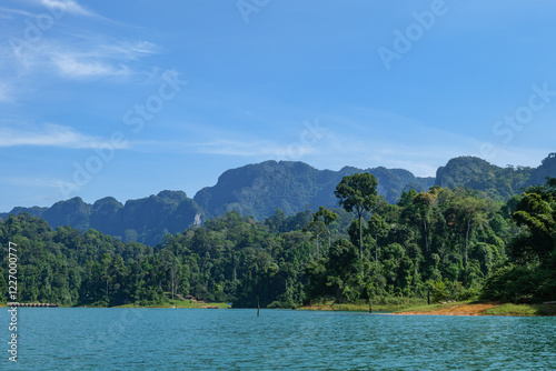 Khao Sok National Park, jungle and rock formations. Province Surat Thani, Thailand photo