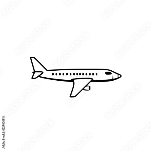 Wallpaper Mural Airplane Icon: A Simple Vector Illustration of a Passenger Plane, Perfect for Travel Websites, Brochures, and Infographics. Torontodigital.ca