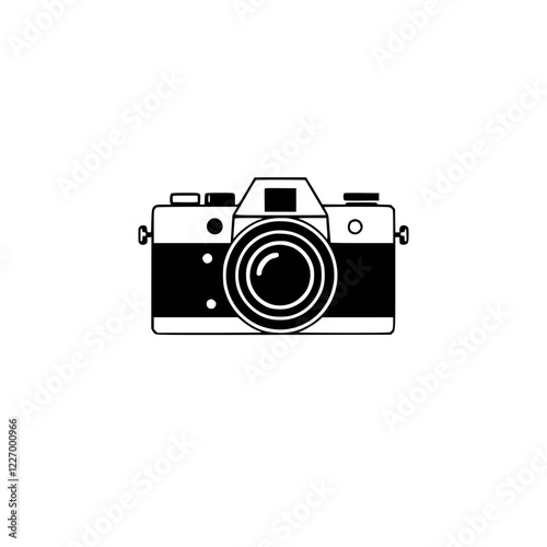 Vintage Camera Photography: Classic Analog Film Camera Design. A timeless image capturing the essence of retro photography.