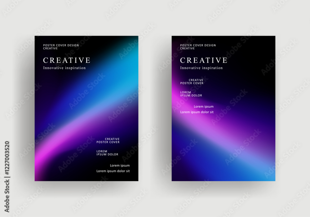 Fototapeta premium Abstract gradient poster template. Modern Covers Design. fluid gradient background design. Trendy front page design for Banner, Poster, Flyer, Invitation and Annual Report