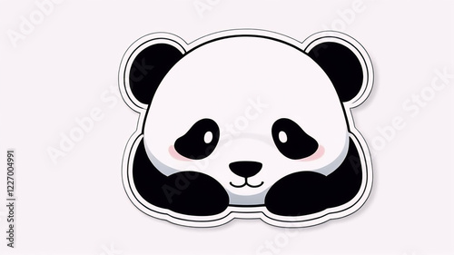 Sticker cute panda, cute bear, funny animal