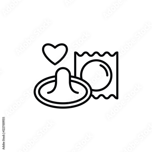 condom icon vector love sign safe sex 