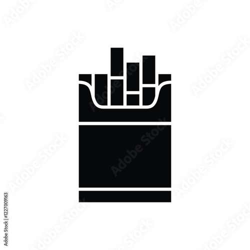 cigarettes box icon vector pack of cigarettes sign