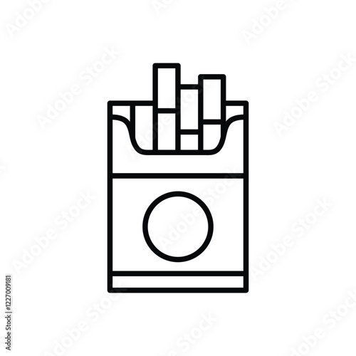 cigarettes box icon vector pack of cigarettes sign
