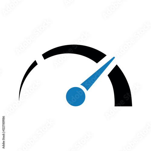 Speedometer performance accelerate meter icon.	