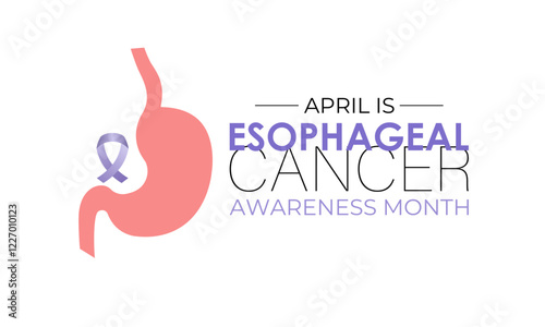 Vector graphic of Esophageal Cancer Awareness Calligraphy banner and Poster Design. Ribbon with periwinkle pattern in realistic detail. Vector illustration. Eps 10.