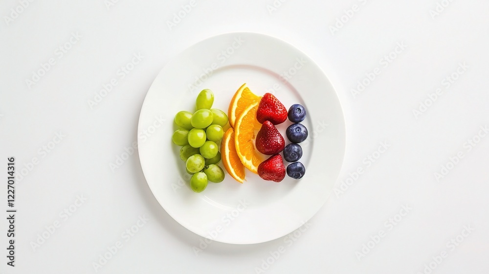 A visually appealing balanced plate filled with an array of colorful fruits and vegetables. The plate showcases a diverse selection of fresh produce, highlighting the importance of a healthy and nutri A visually appealing balanced plate filled with an array of colorful fruits and vegetables. The plate showcases a diverse selection of fresh produce, highlighting the importance of a healthy and nutri