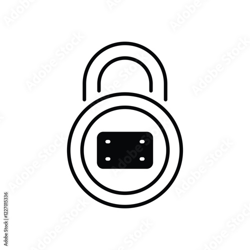 Padlock Icon vector stock illustration.