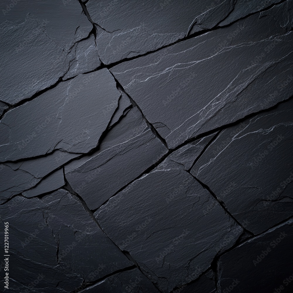 Black slate wall with cracks and textured surface in anthracite color for backgrounds and design projects Black slate wall with cracks and textured surface in anthracite color for backgrounds and design projects