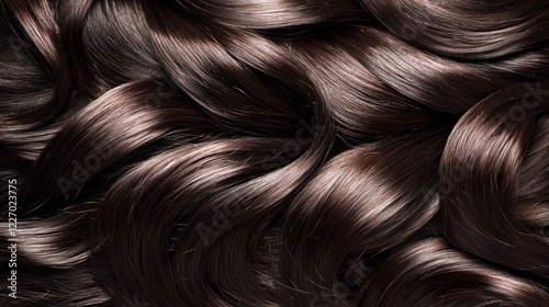 Luxurious Dark Brown Wavy Hair Texture