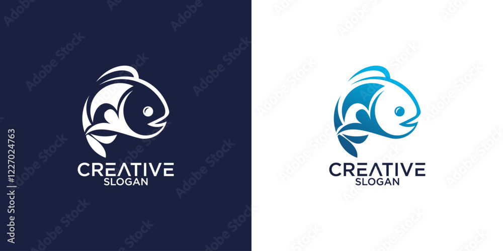 collection of fish icon with waves
collection of fish icon with waves