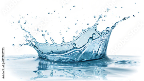 water splash isolated on white