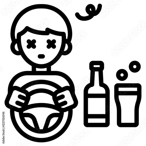 음주 운전 아이콘