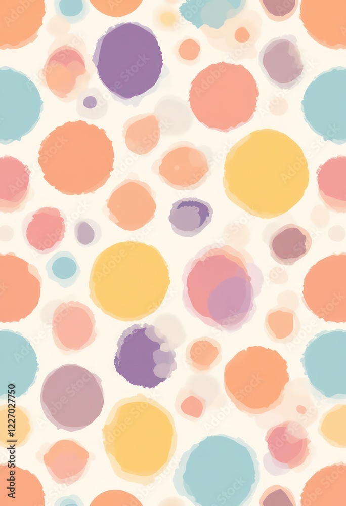 Colorful Polka Dot Pattern with Soft Pastel Tones Wallpaper Background Colorful Polka Dot Pattern with Soft Pastel Tones Wallpaper Background
