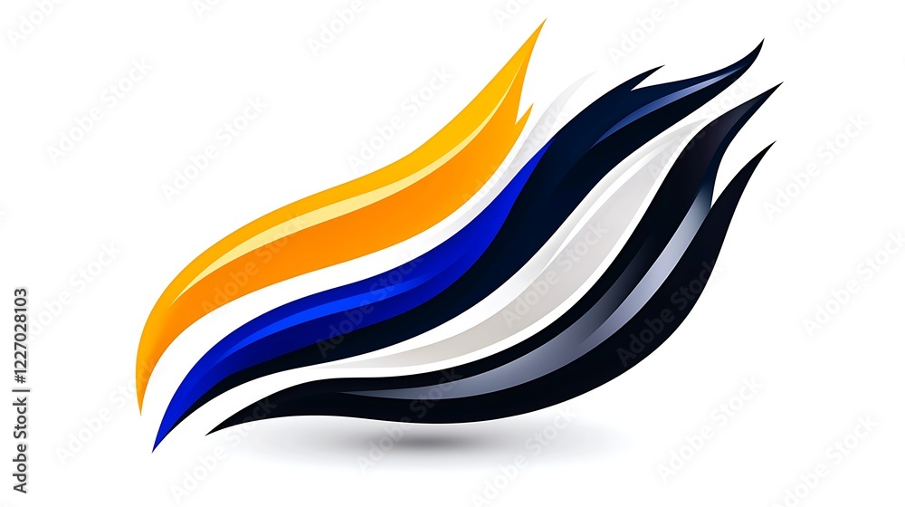 Fototapeta premium Abstract Colorful Wave Design A Dynamic Fluid Motion Background