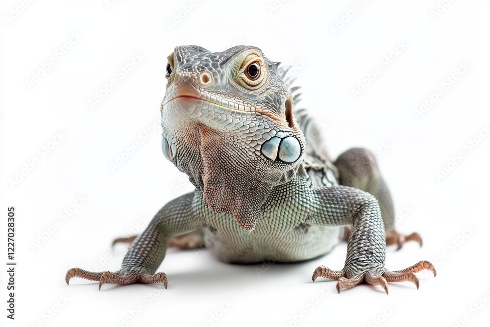 Fototapeta premium Close-up of a vibrant green iguana