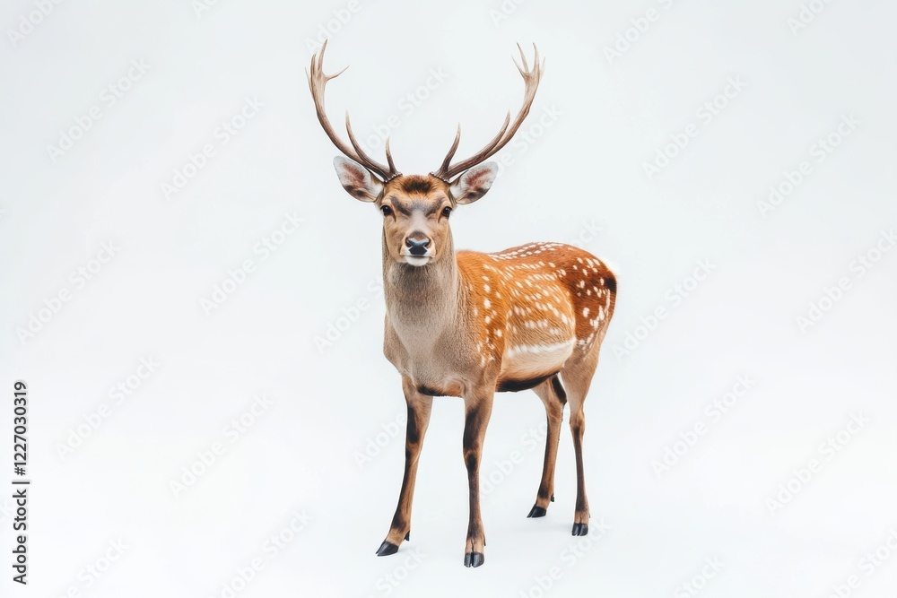 Fototapeta premium Majestic deer in a studio setting