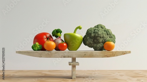 A Comprehensive Visualization of Nutritional Balance: Understanding the Key Elements for a Healthy Diet photo