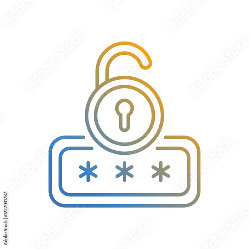 Unlock Icon vector stock illustration.