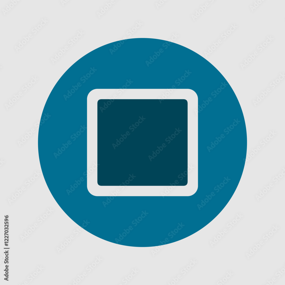 Stop player button icon Stop player button icon