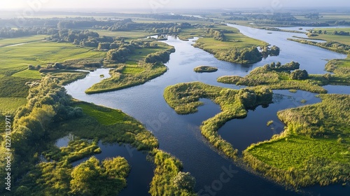 Biesbosch National Park in Noord-Brabant Province, Holland