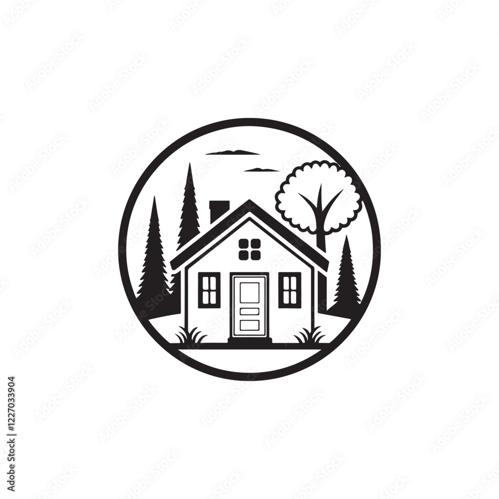 home silhouette vector clip art logo home silhouette vector clip art logo