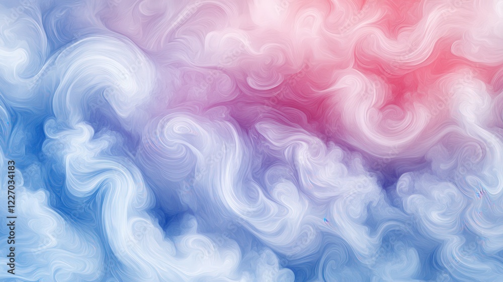 Fototapeta premium Dreamy Floral Swirls with Soft Gradients and Fluid Lines in Artistic Style V2