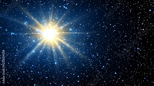 Wallpaper Mural Single Star: One star shining in the night sky. picture Torontodigital.ca