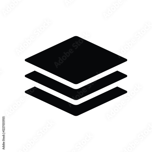 Layer Group icon vector stock illustration