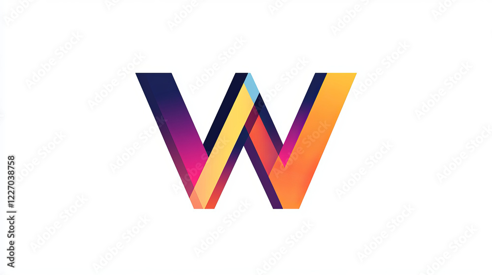 Letter W icon for business school or finance and commerce industry university and economics college. Vector geometric letter W symbol for marketing research and trade consulting company Letter W icon for business school or finance and commerce industry university and economics college. Vector geometric letter W symbol for marketing research and trade consulting company