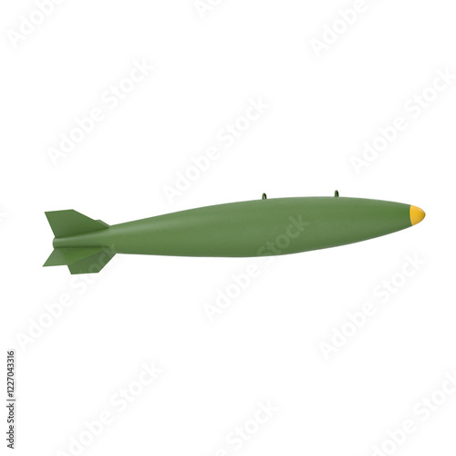 Heavy military aircraft high power weapon missile bomb explosion ordnance 3d realistic 