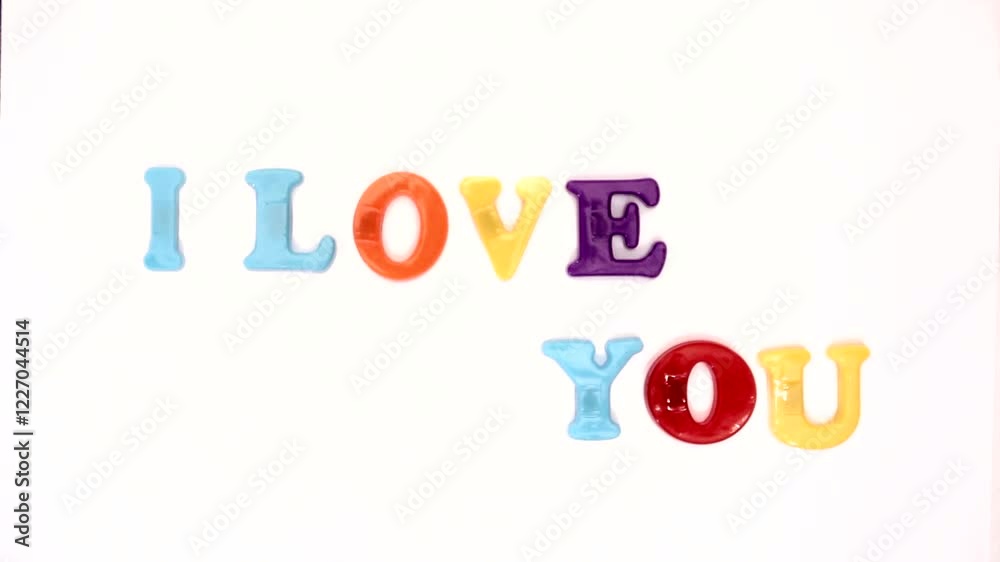  I Love You letters,  Stop Motion Animation