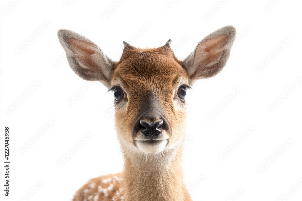 Close-up of an adorable fawn. Close-up of an adorable fawn.