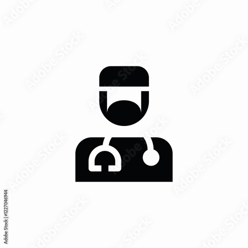 Doctor medical staff icon vector sign