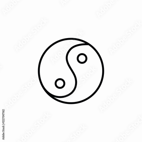 Yin yang balance icon vector sign