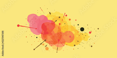 Holi indian fastival abstract mixed rainbow watercolor backdrop with colorful splashes and artistic multicolor vibrant paint texture background Spray Grunge splatter stain brush, vector illustration