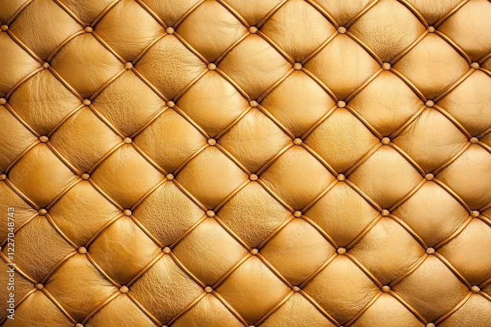 Textured golden tufted fabric background with diamond pattern. Textured golden tufted fabric background with diamond pattern.