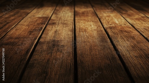 Dark wooden planks background, empty space, rustic texture, product display