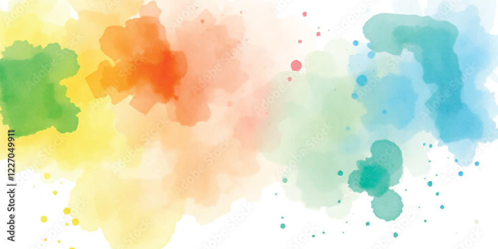 Holi colorful liquid watercolor splashes create an gulal abstract art background with a vibrant, multi, different, carnival, india holi colour of fastival spring-like feel