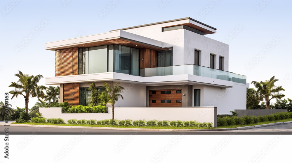 Fototapeta premium Modern home exterior. 