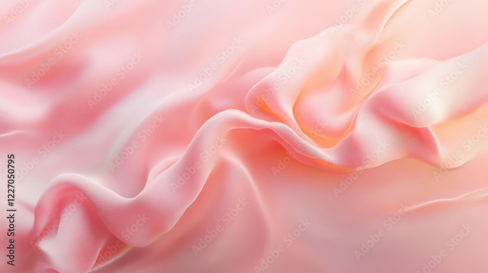 Obraz premium Soft Pink Clouds with Delicate Light Streaks in a Dreamy and Peaceful Atmosphere