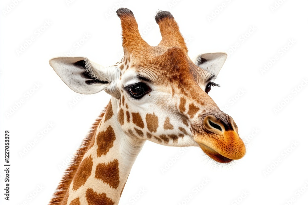 Naklejka premium Close-up of a Giraffe's Head