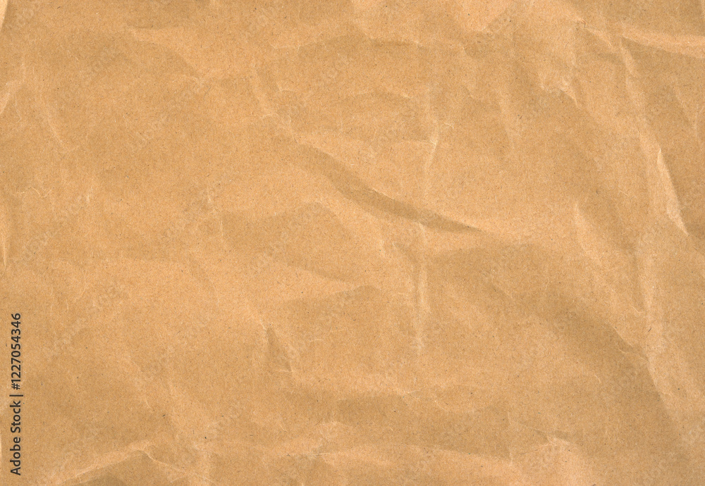 Fototapeta premium Old paper background backdrop creased crumpled poster texture empty space for text