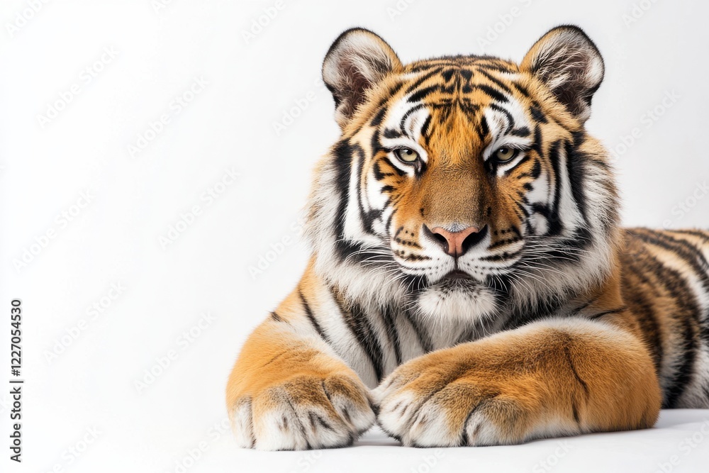 Fototapeta premium Majestic tiger resting peacefully