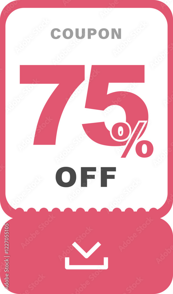 Naklejka premium 쿠폰할인권