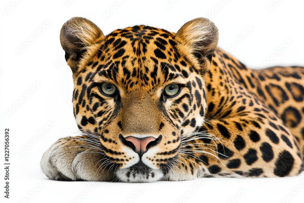 Close-up of a majestic leopard resting. Close-up of a majestic leopard resting.