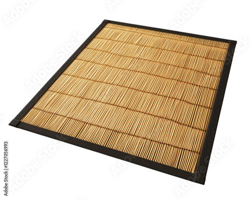 traditional tatami mat with woven straw surface, perfect for Japanese style interiors. This mat adds warmth and authenticity to any space, enhancing overall aesthetic
